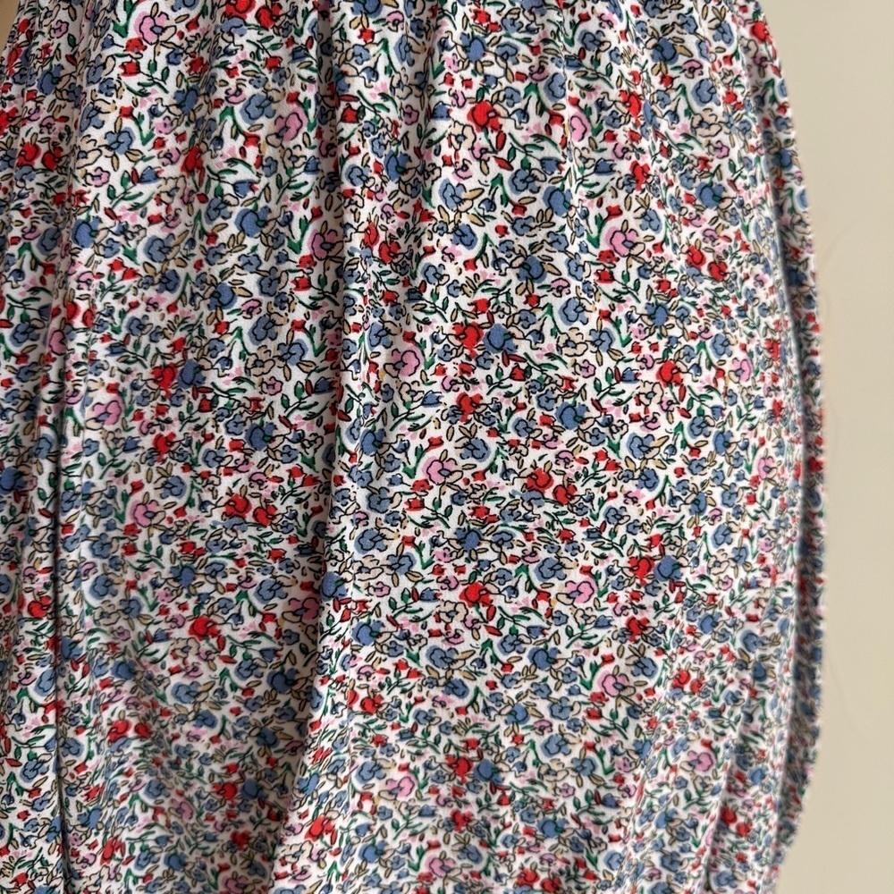 LOFT Short Sleeve V Neck Multicolor Floral Fit Flare Womens Size 2 Pockets - Picture 9 of 15